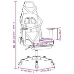 vidaXL Chaise de jeu de massage et repose-pied Noir et bleu Similicuir