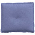 vidaXL Coussin de Dos Bleu denim 50 x 19 x 45 cm tissu