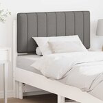 vidaXL Tête de lit capitonnée Blanc et gris clair 90 cm Pin massif