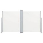 vidaXL Auvent latéral rétractable Crème 140 x 600 cm