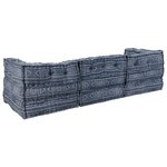 vidaXL Coussin 3 Pièces Bleu 70 x 70 x 54 cm Polyester