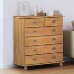 vidaXL Commode ASKIM Marron 91 x 40 x 95 5 cm Bois de pin massif