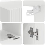 vidaXL Ensemble meuble TV Montage mural 2 Pièces Blanc Bois d'ingénierie