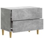vidaXL Cabinet de chevet avec tiroir Gris béton 62 x 34 5 x 48 cm