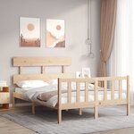 vidaXL Cadre de lit sans matelas 140x190 cm bois de pin massif