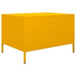 vidaXL Meuble TV jaune moutarde 68x50x43 5 cm acier laminé à froid