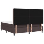 vidaXL Lit à ressorts avec matelas & LED Marron Foncé 180x200 cm Tissu