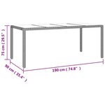vidaXL Ensemble de bistro de jardin 7 Pièces coussins beige poly rotin