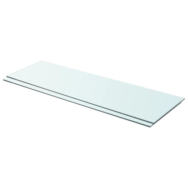 vidaXL Panneaux d'étagère 2 Pièces Verre Transparent 90 x 30 cm