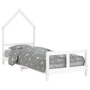vidaXL Cadre de lit pour enfants blanc 80x200 cm bois de pin massif