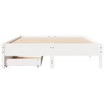 vidaXL Cadre de lit sans matelas blanc 140x200 cm bois de pin massif