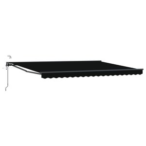 vidaXL Auvent rétractable électrique Noir et anthracite 4 × 3 m