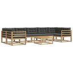 vidaXL Ensemble de canapés d'extérieur 6 pc Blanc et anthracite