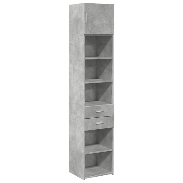 vidaXL Armoire de rangement mince gris béton 45x42 5x225 cm