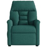 vidaXL Fauteuil inclinable électrique Vert foncé Tissu