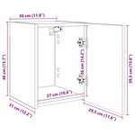 vidaXL Meuble TV mural Montage mural Blanc Brillant 30 x 31 x 40 cm