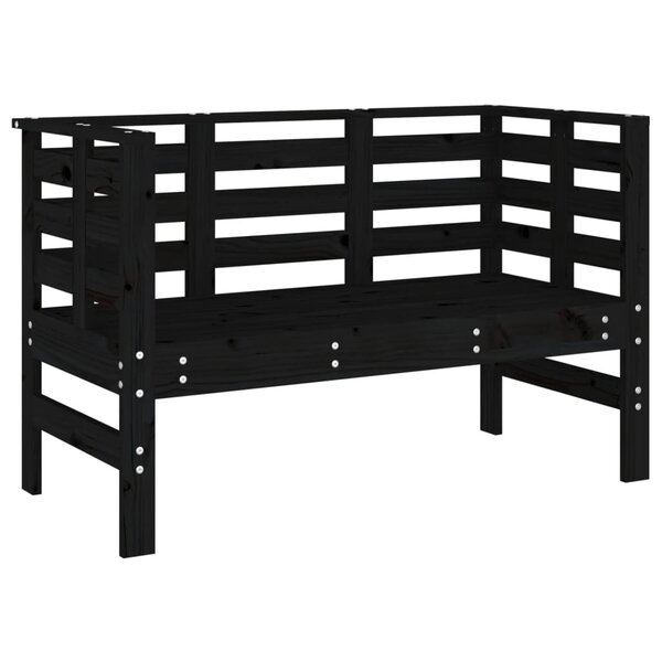 vidaXL Banc de jardin noir 111 5x53x71 cm bois massif de pin