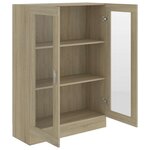 vidaXL Armoire à vitrine Chêne sonoma 82 5x30 5x115 cm Bois ingénierie