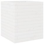 vidaXL Jardinière blanc 40x40x46 cm bois de pin massif