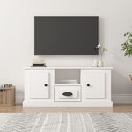 vidaXL Meuble TV blanc 100x35 5x45 cm bois d'ingénierie