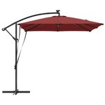 vidaXL Parasol banane à mât déporté Couleur terre cuite