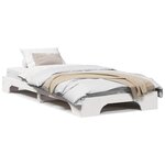vidaXL Cadre de lit Blanc 90x190 cm en pin massif