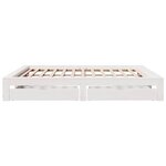 vidaXL Cadre de lit sans matelas blanc 200x200 cm bois massif de pin