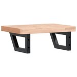 vidaXL Étagère de vasque murale acier et bois massif de hêtre