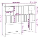 vidaXL Tête de lit avec rangement cire marron 120cm bois massif de pin