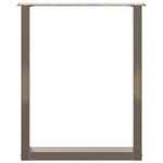 vidaXL Pieds de table à manger en forme de U  2 pièces  acier naturel  60 x (72-73) cm