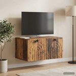 vidaXL Meuble TV mural Bois ancien 59 5 x 41 x 30 cm Bois d'ingénierie
