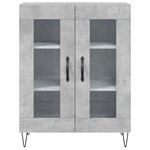 vidaXL Buffet haut Gris béton 69 5x34x180 cm Bois d'ingénierie