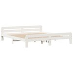 vidaXL Cadre de lit sans matelas blanc 180x200 cm bois massif de pin