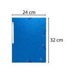 Chemise à élastique Scotten, carton, A4, bleu EXACOMPTA
