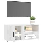 vidaXL Meubles TV 2 Pièces Blanc brillant 80x31 5x36 cm Bois d'ingénierie