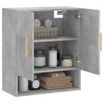 vidaXL Armoire murale gris béton 60x31x70 cm bois d'ingénierie