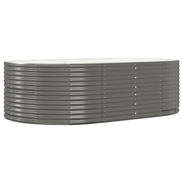 vidaXL Lit surélevé de jardin Gris 212x140x68cm Acier enduit de poudre