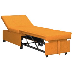 vidaXL Sofa-lit 3 en 1   design pliant en tissu jaune foncé