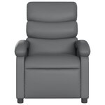 vidaXL Fauteuil de massage inclinable électrique gris similicuir