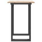 vidaXL Table à manger cadre en O 80x50x75 cm bois de pin massif acier