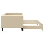vidaXL Lit de jour avec gigogne sans matelas crème 80x200 cm