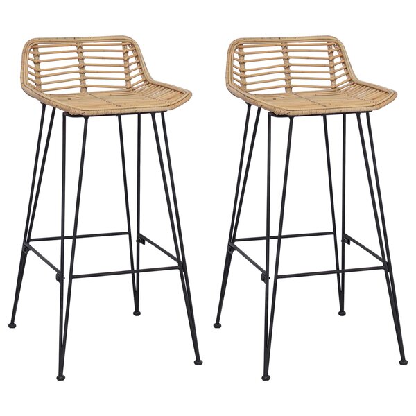 vidaXL Chaise de bar 44 x 46 x 91 cm Fer à tige de 10mm de diamètre