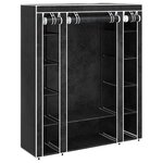 vidaXL Armoire avec compartiments et tiges 45 x 150 x 176 cm Noir
