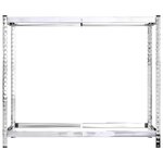 vidaXL Porte-pneus à 2 niveaux 4 Pièces Argenté 110x40x110 cm Acier