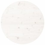 vidaXL Dessus de table rond blanc Ø90x3 cm bois de pin massif