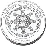 Pièce de monnaie en Argent 1 Dollar g 31.1 (1 oz) Millésime 2026 Native American Silver Dollars THE FOG WOMAN TOTEM POLE