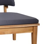 vidaXL Ensemble de banc de jardin en bois massif de teck  2 pièces