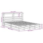 vidaXL Cadre de lit sans matelas cire marron 120x200cm bois pin massif