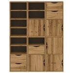 vidaXL Armoires latérales 6 Pièces ODDA 40x24x79 cm bois massif pin