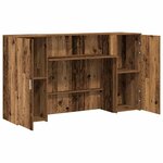 vidaXL Bureau de réception vieux bois 180x50x103 5cm bois d'ingénierie